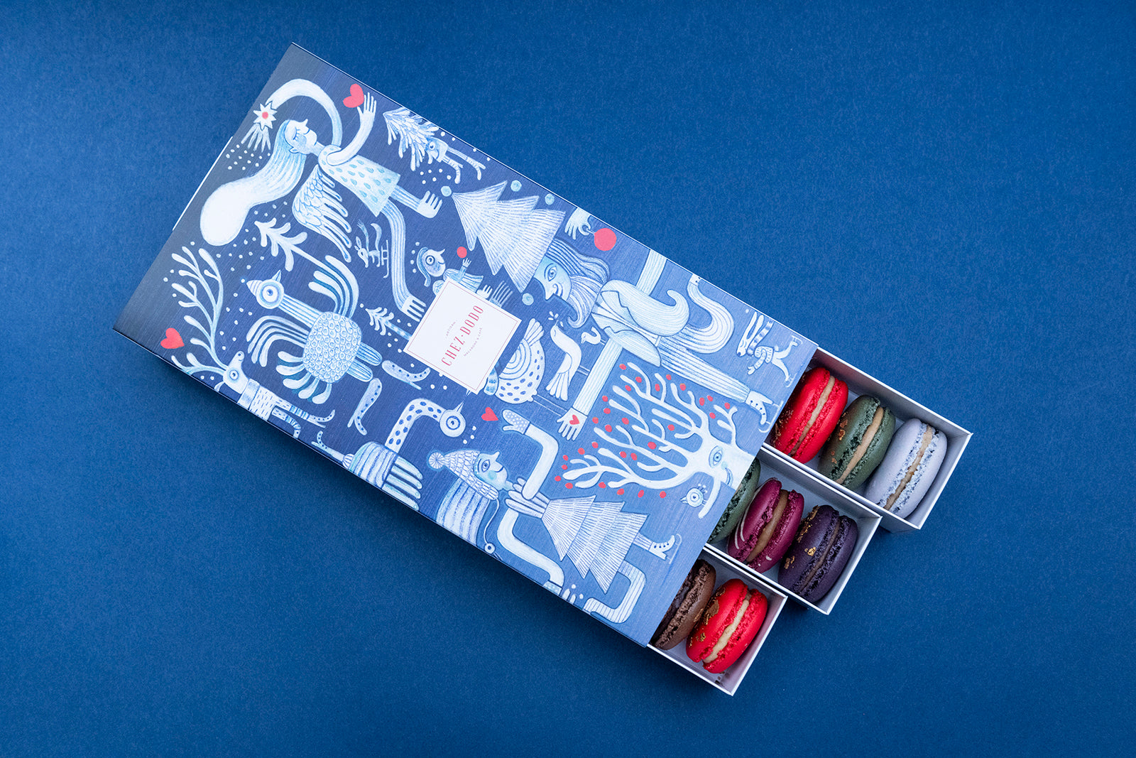 30-piece macaron selection in our holiday gift box