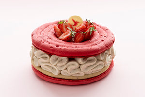 MACARON TORTA 'Fraise - Rhubarb'