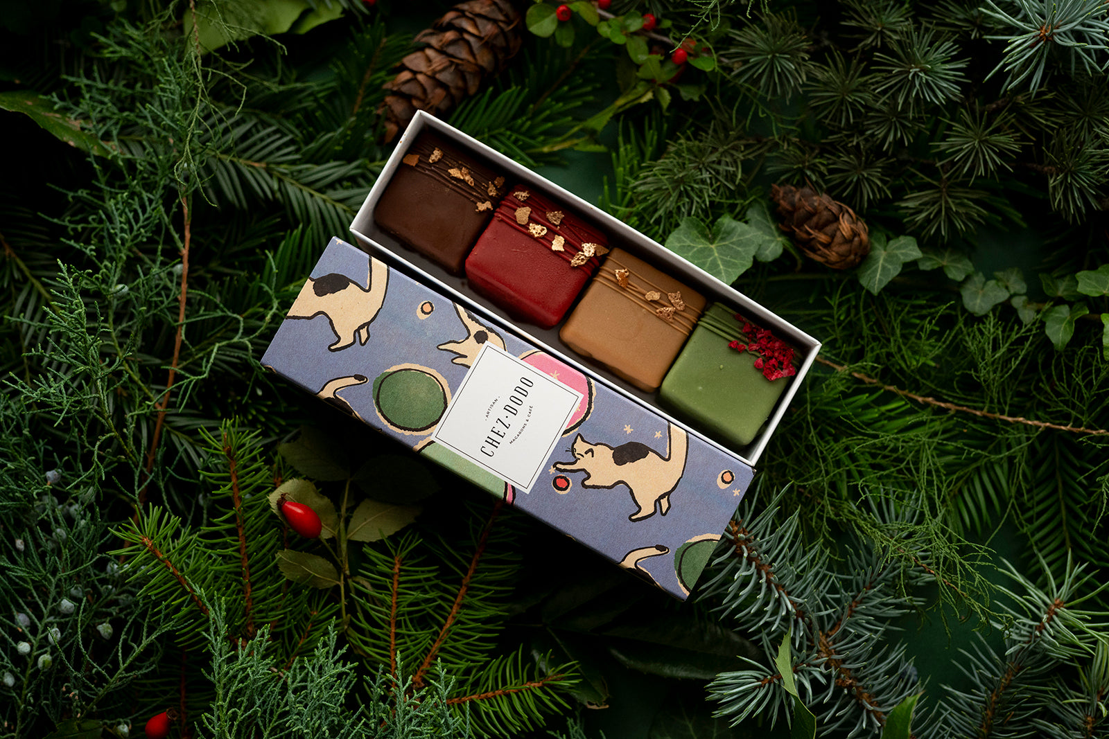 4 db-os mignon válogatás 'Cats' díszdobozban (kék)