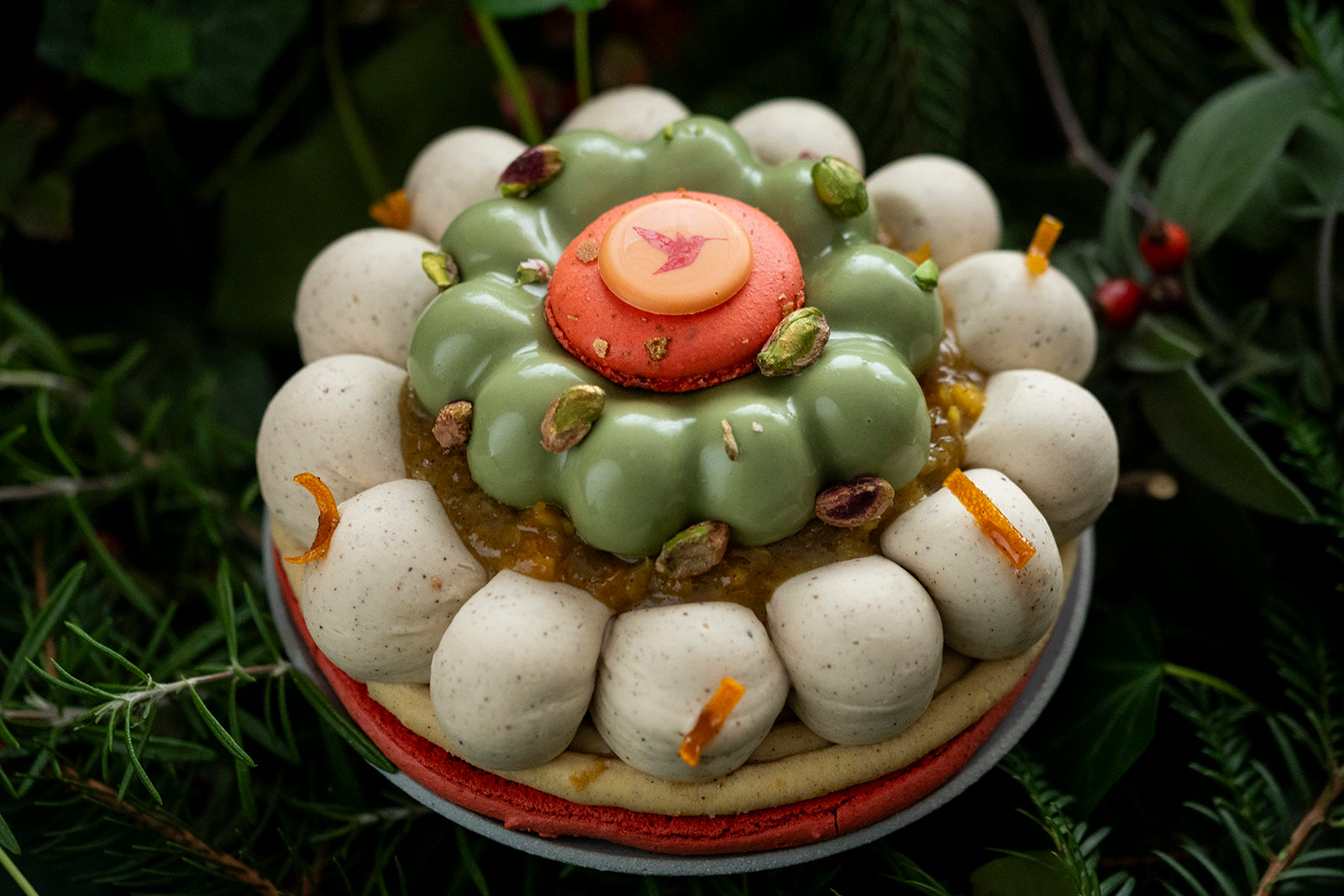 MACARON TORTA  ‘Orange - Pistache’